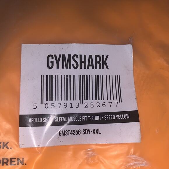 GYMSHARK Apollo Muscle Fit Short Sleeve Tee. XXL. Speed Yellow. NEW IN P… - Picture 6 of 8